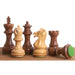 Golden Rosewood chessmen with an 81mm king