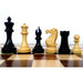 Ebonised boxwood and boxwood Pro Staunton chessmen