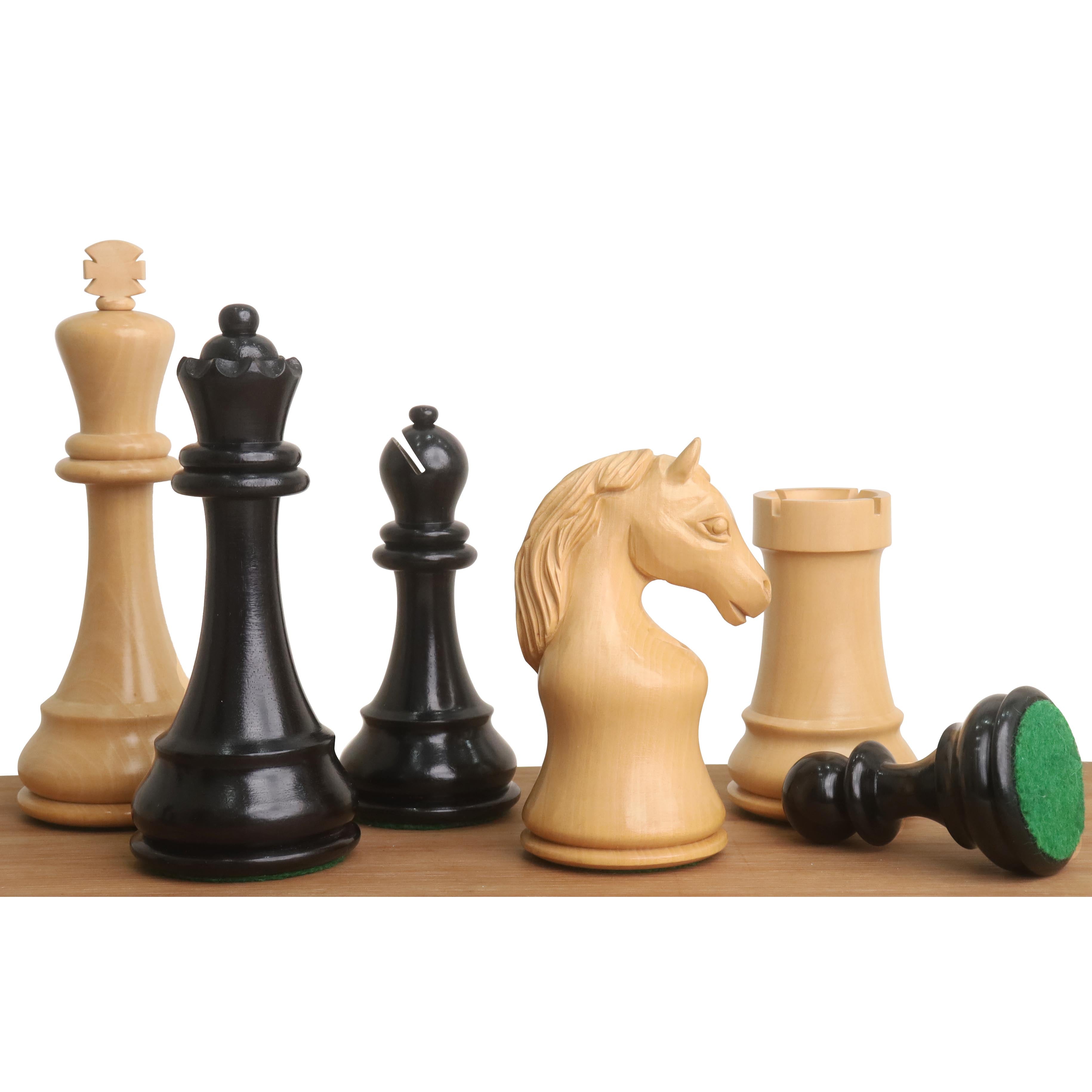 Piatigorsky Cup Reproduced Ebony Wood 127mm Chess Pieces