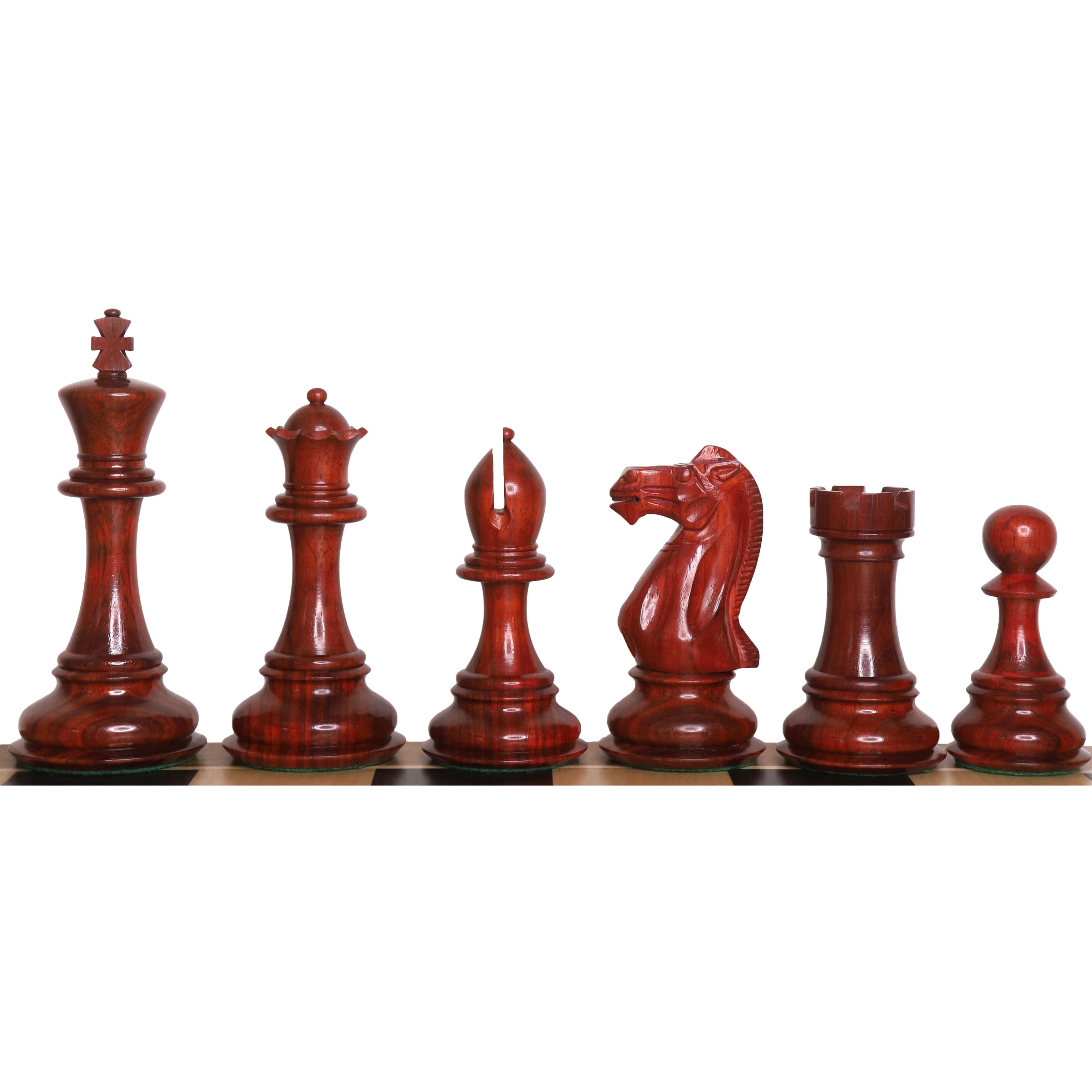 Jumbo Pro Staunton chess pieces in bud rosewood, 159mm king