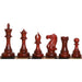 Jumbo Pro Staunton chess pieces in bud rosewood, 159mm king