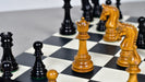 Sterling Chess War Admiral 112mm Staunton chess pieces in antiqued boxwood