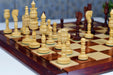 Lotus Series bud rosewood chess pieces, 34 chessmen, tall turned design