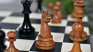 Knight carving detail on the 1904 American Chess Co. chess pieces in ebonised and antique boxwood
