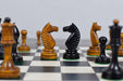 Averbakh 1949 Moscow Championship chess set, 105mm king, Ebonised finish with its 55cm poplar and erable board