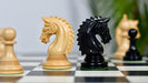 California Chrome Staunton wooden chess pieces, 108mm king, Genuine ebony finish