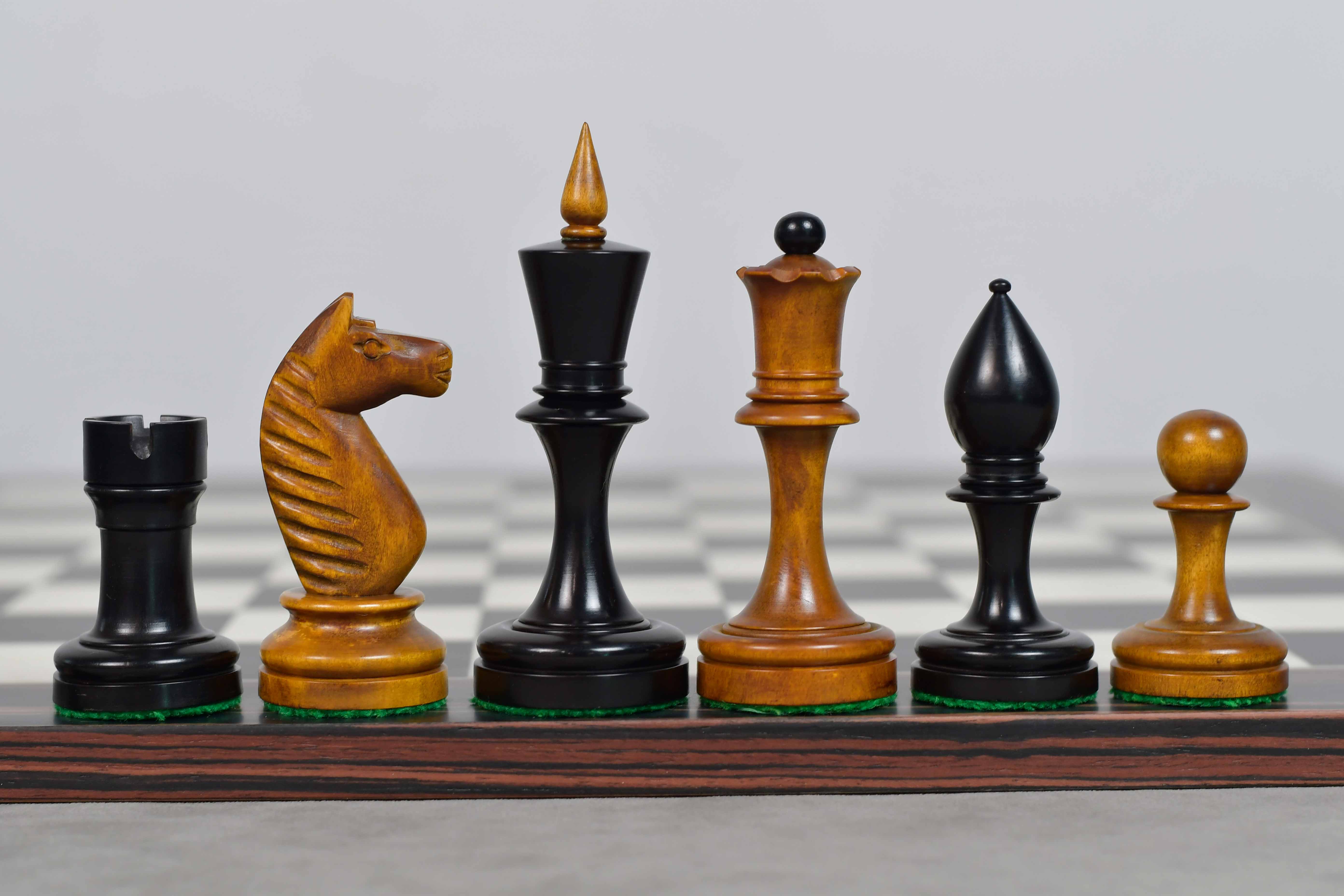 Full Averbakh 1949 Moscow Championship chess set with its 55cm poplar and erable board, Sterling Chess Australia