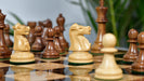 1972 Fischer Spassky wooden chess pieces, 96mm king, Sheesham finish