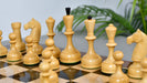 Botvinnik Soviet reproduction chess pieces in lacquered ebonised boxwood