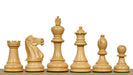 American Staunton double weighted ebonised boxwood chess pieces, 4.1 inch king