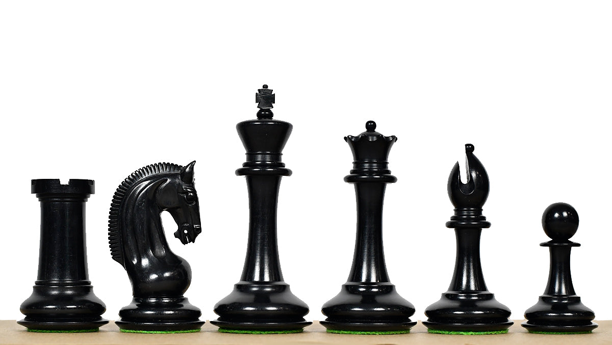 Red Rum Luxury Staunton chess pieces, genuine ebony and boxwood, hand carved in India