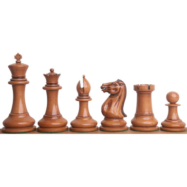 Distress antiqued boxwood 1849 Original Staunton army lined up