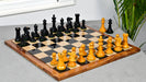 Knight carving detail on the Richard Whitty Antique chess pieces in genuine ebony and antiqued boxwood