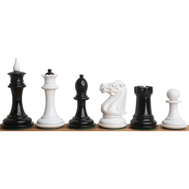 1940s' Soviet Reproduced Lacquered Boxwood 102mm Chess Pieces