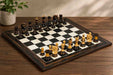 Sterling Chess 1959 Russian Zagreb chess set in burnt and natural boxwood, 99mm king