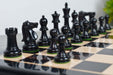 1972 Fischer Spassky chess set, 53cm board, ebonised and antiqued boxwood, hand carved in India