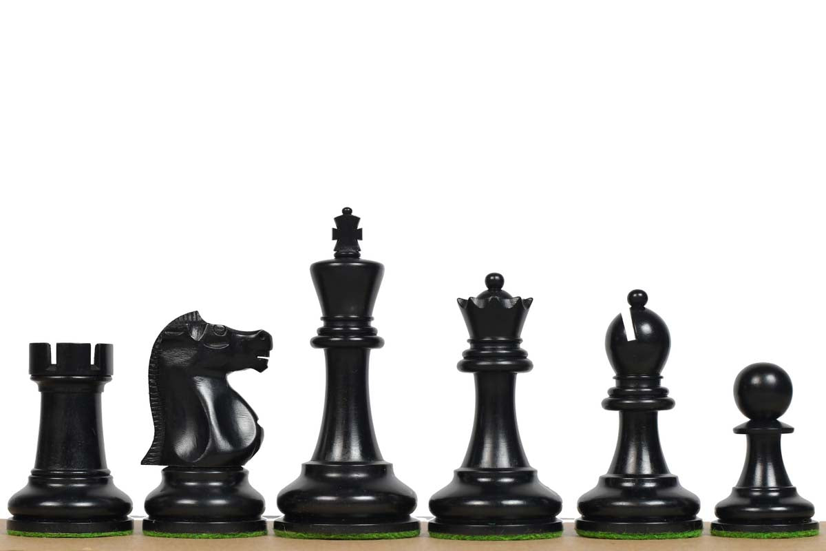 Antique boxwood Staunton chess pieces, 1972 Fischer Spassky reproduction