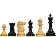 Sterling Chess 1972 Fischer Spassky ebonised and natural boxwood chess pieces