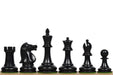 1972 Fischer Spassky chess pieces in ebonised and natural boxwood, 96mm king