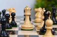 Wooden chess pieces in natural boxwood, 1972 Fischer Spassky reproduction
