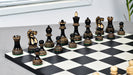 Parker Staunton Lacquered wooden chess pieces, 99mm king, Lacquered burnt boxwood finish