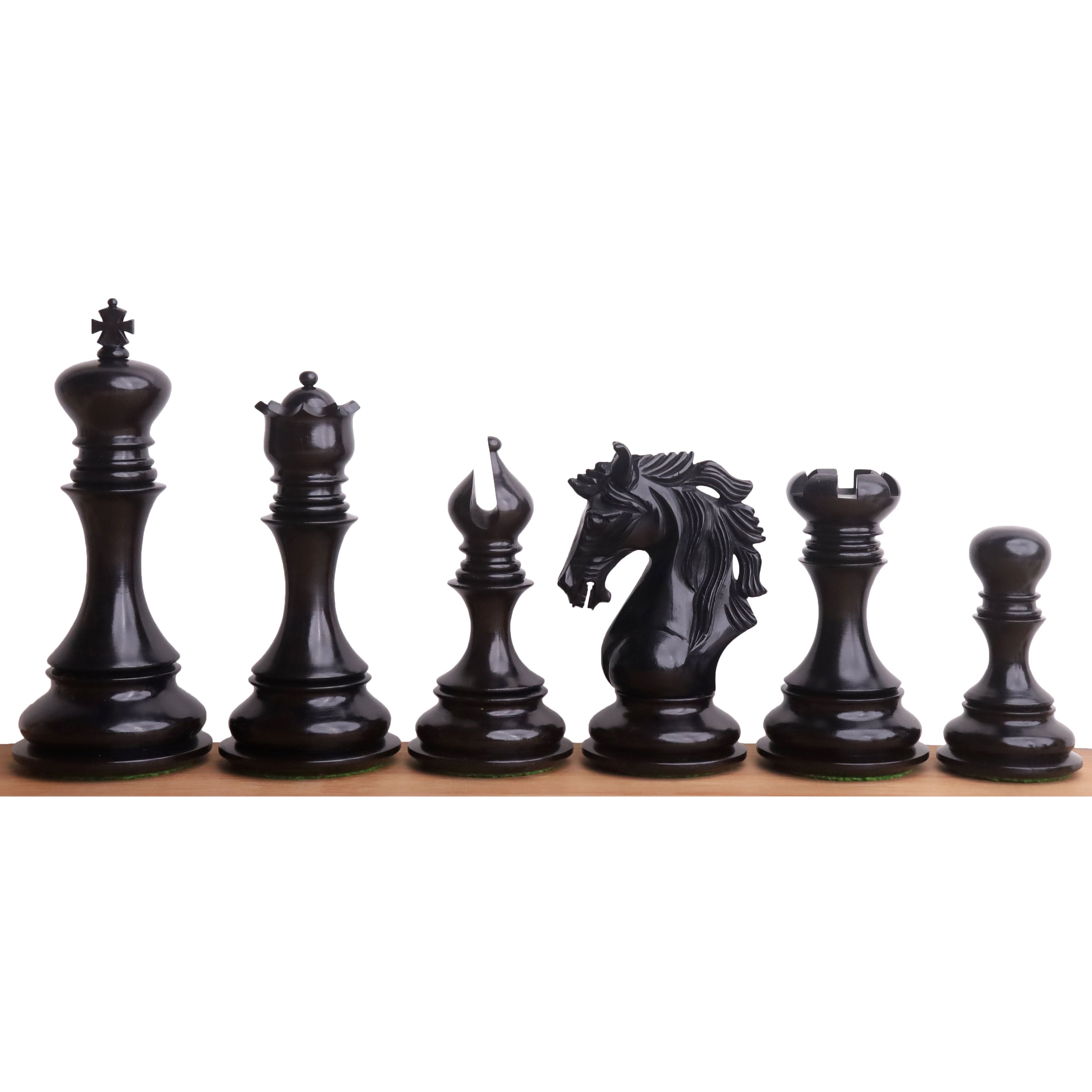 Ebony Wood king on a 46mm base