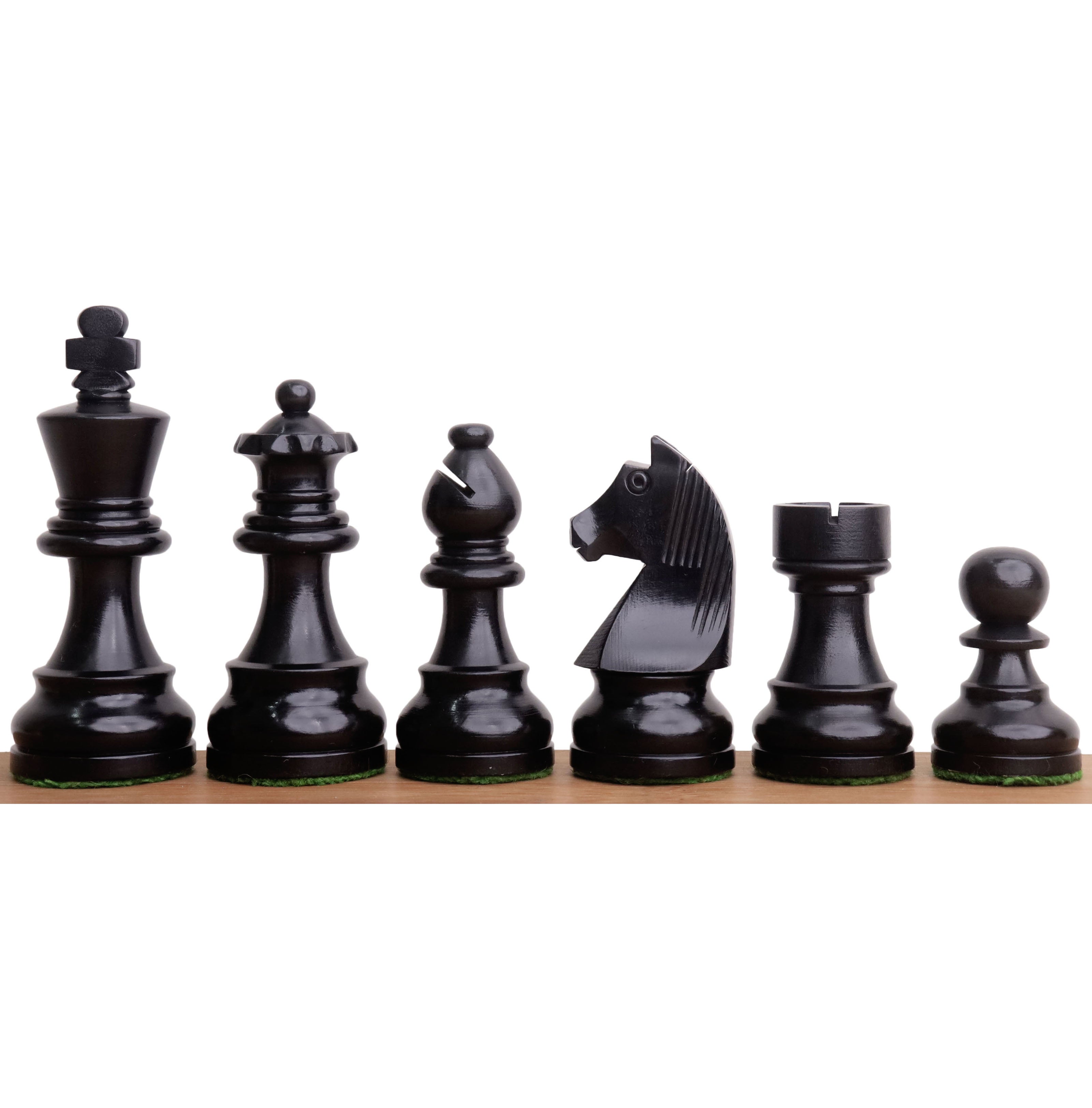 Ebonised Boxwood king on a 37mm base