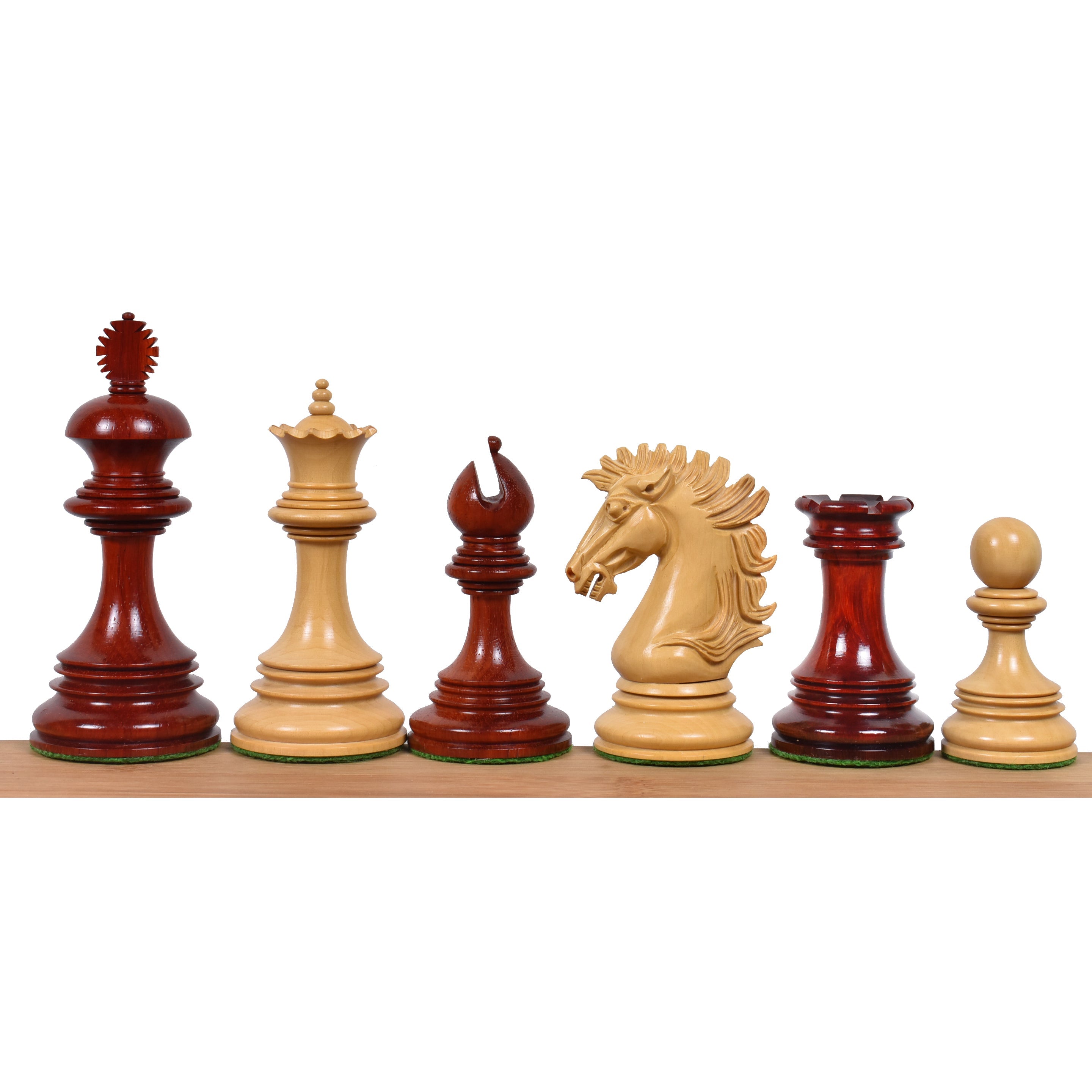 Bud rosewood and boxwood Alexandria Staunton chessmen