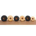 Ebonised Boxwood and Boxwood chessmen, 92mm king