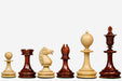 Sterling Chess William Hamlett chess pieces in bud rosewood and boxwood, 91mm king