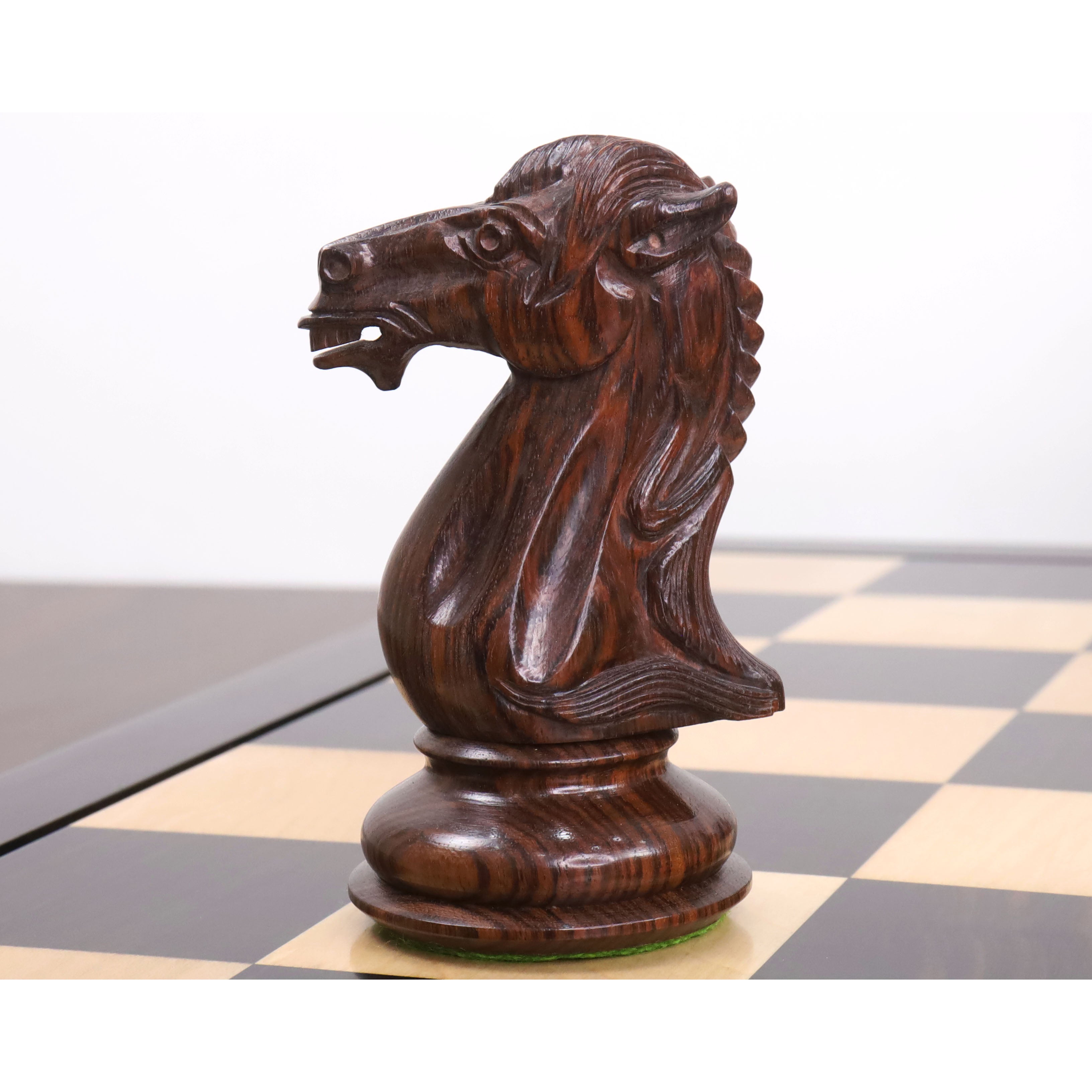 Mammoth Staunton chess pieces in rosewood, 156mm king