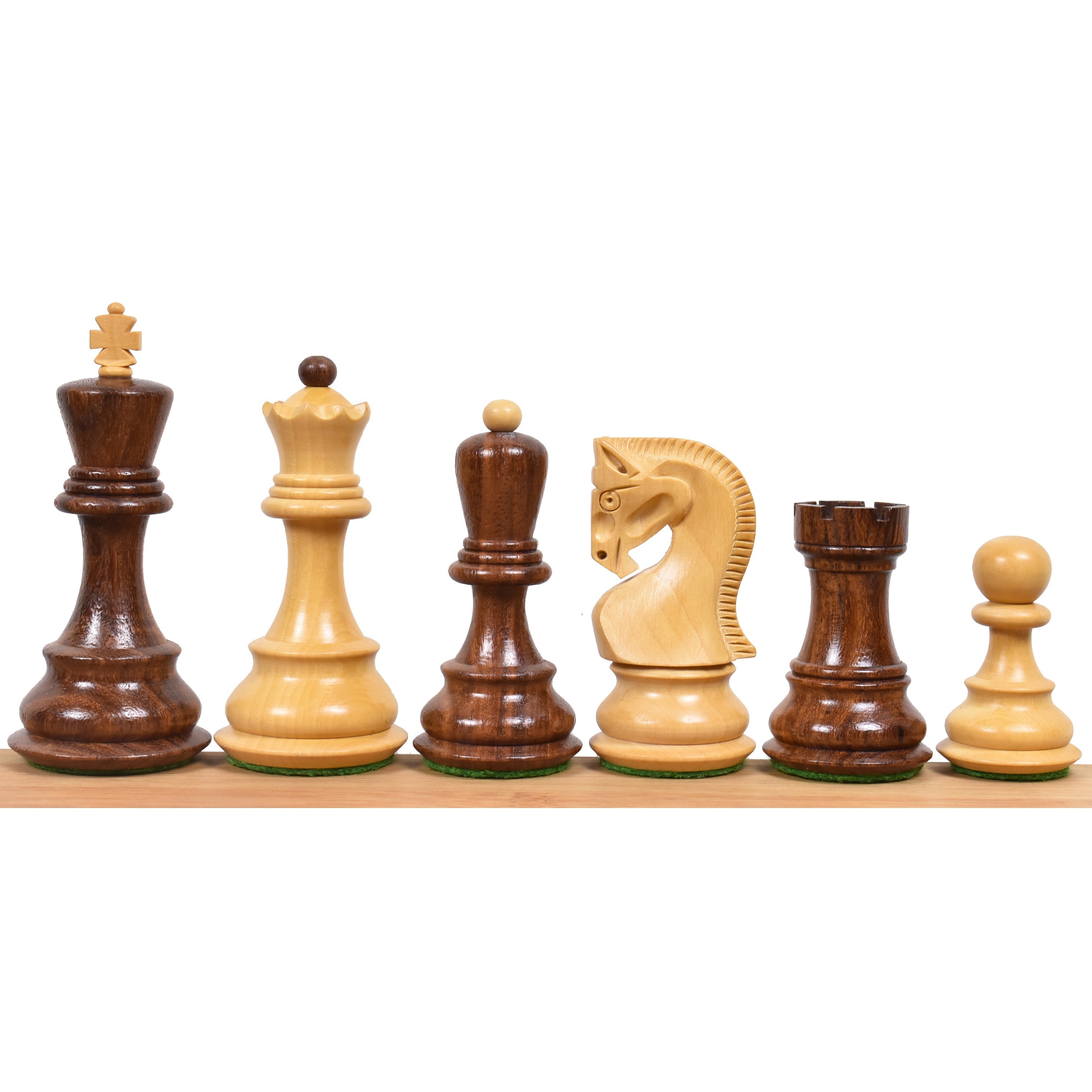 Sheesham and boxwood Russian Zagreb 59 chessmen