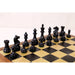 Ebonised Boxwood and Boxwood chessmen with a 38mm king base