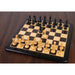 Ebonised Boxwood and Boxwood chessmen, 88mm king