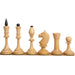 34 piece ebonised boxwood chessmen set