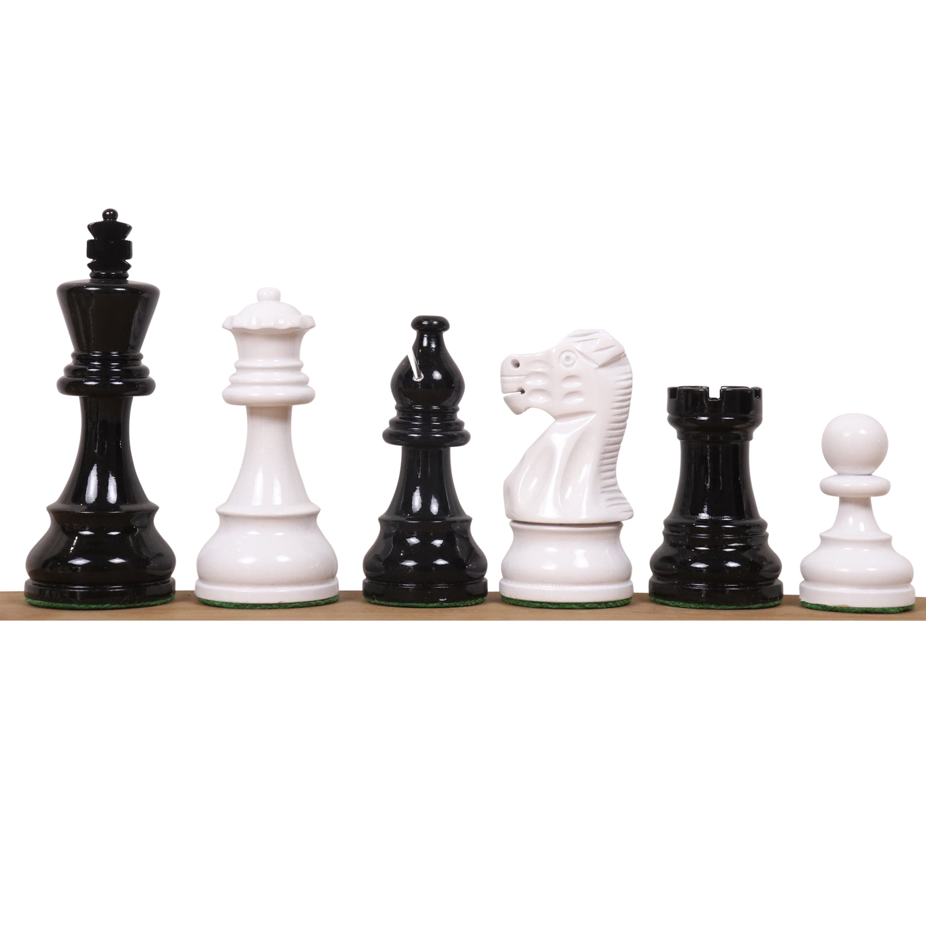 Painted Lacquered Staunton 97mm Chess Pieces