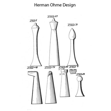 Herman Ohme Minimalist 92mm Chess Pieces