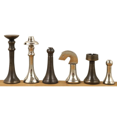Contemporary Brass 78mm Chess Pieces