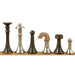 Contemporary Brass 78mm Chess Pieces
