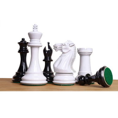 Sleek Staunton Lacquered Boxwood 102mm Chess Pieces