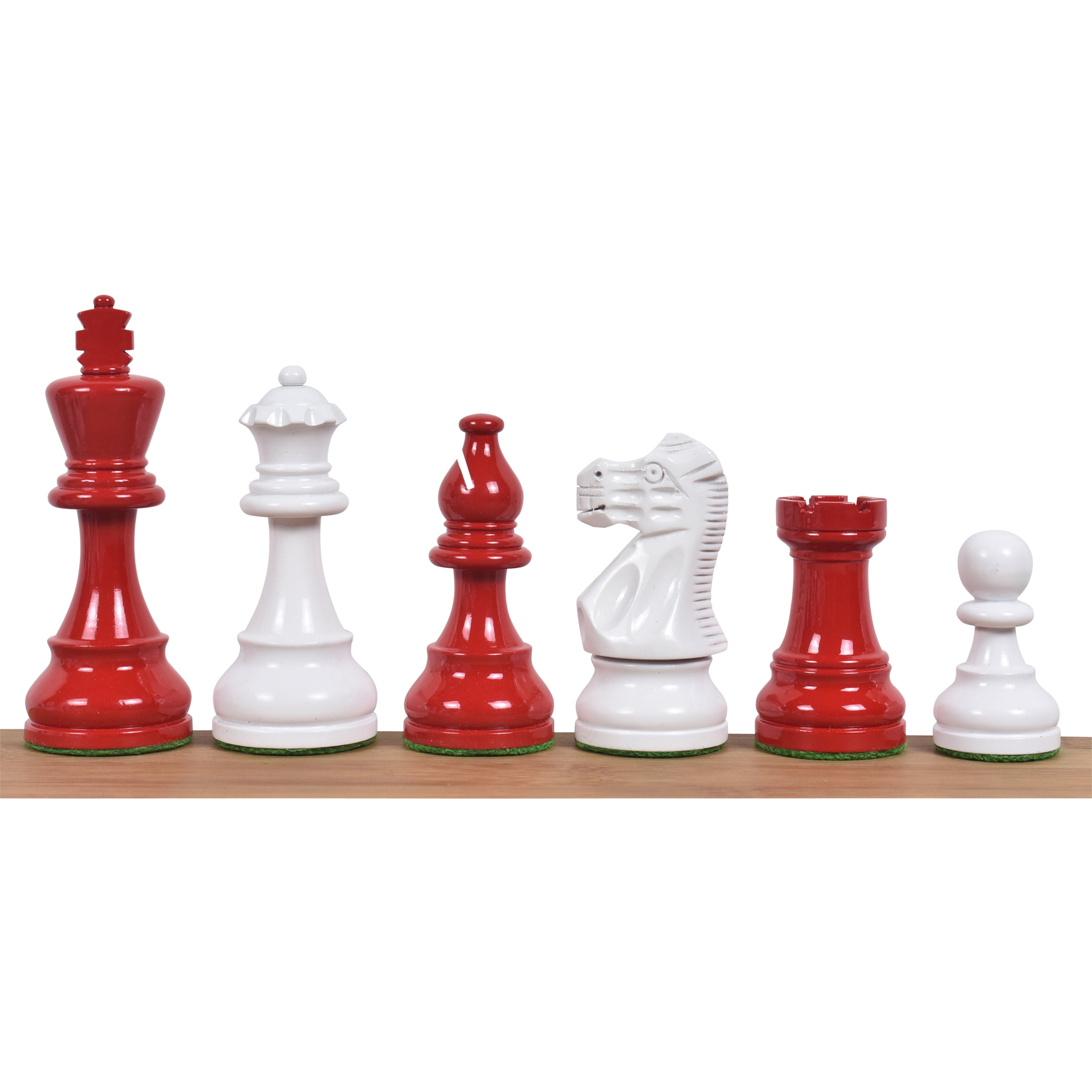 Painted Lacquered Staunton 97mm Chess Pieces