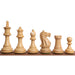 Ebonised boxwood and boxwood Fierce Knight Staunton chessmen