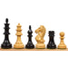 Ebonised boxwood and boxwood Supreme Staunton chessmen