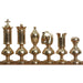 152mm king and matching chessmen in Metallic Grey and Metallic Gold