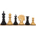 Ebony Wood chessmen with a 108mm king