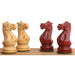 Bud Rosewood and Boxwood chessmen, 78mm king