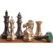 Metallic Gold and Grey chessmen with a 99mm king