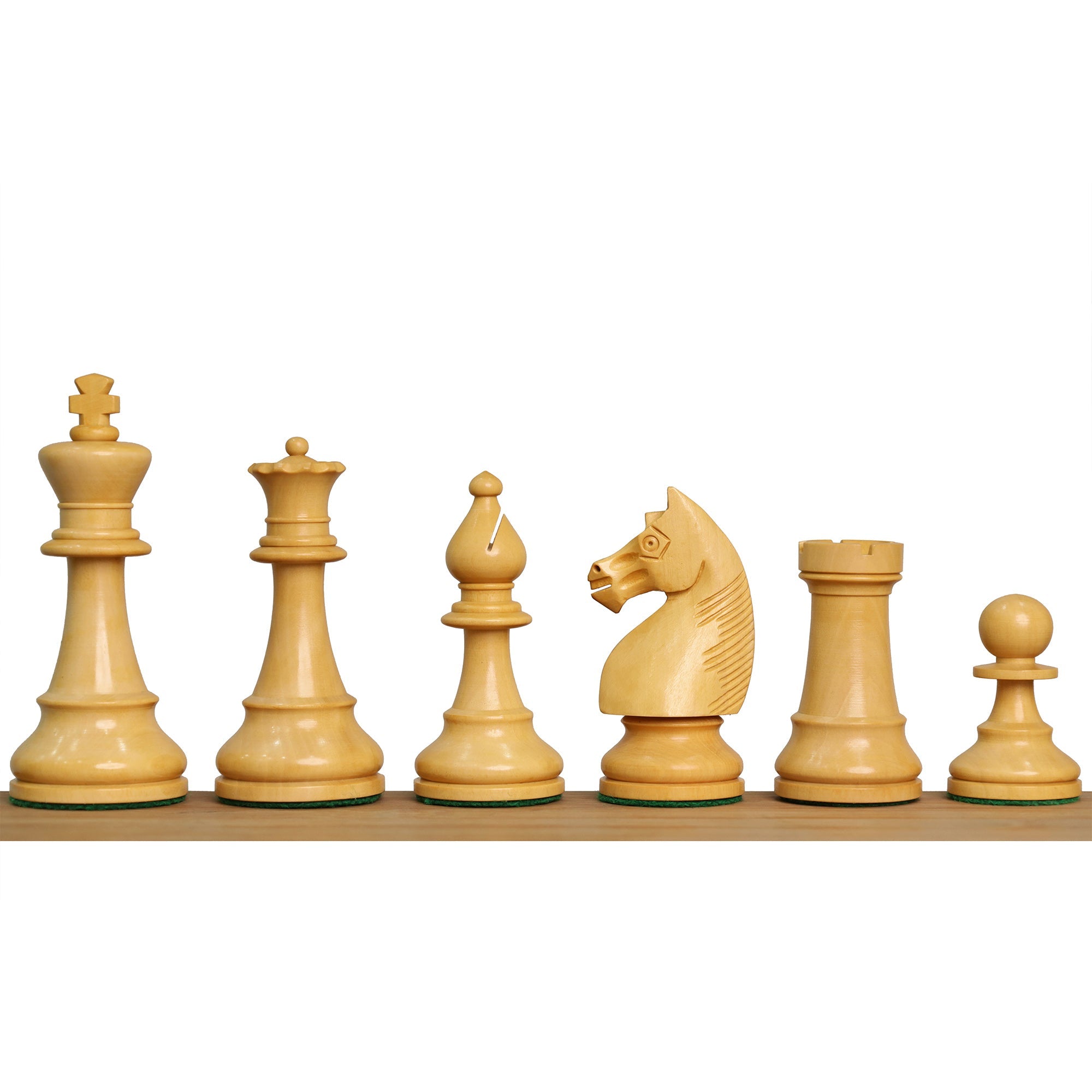 34 piece chessmen set in Ebonised Boxwood and Boxwood