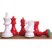 Pro Staunton Red & White Painted Boxwood 76mm Chess Pieces