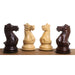 Rose Wood and Boxwood chessmen, 101mm king